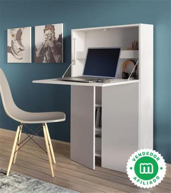 Venta de Mesa auxiliar de cama para portátil con 2 estantes de  almacenamiento y estantería para el estudio y soporte de ordenador -  Banggood España móvil
