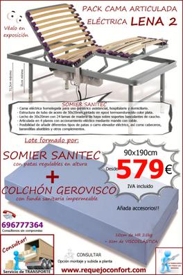 Somier Apolo Sin Patas, Medidas: 90 X 190 Cm, Estructura De Madera Y De  Tubos De Acero, Reguladores Lumbares con Ofertas en Carrefour