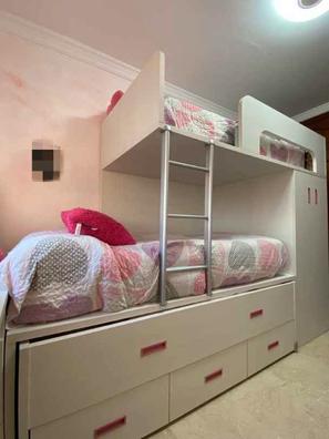Pack Dormitorio Infantil Juvenil Cama Nido Con Estante Y Armario Color Rosa  Y Blanco Sin Somieres con Ofertas en Carrefour