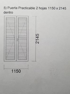 Solid Elements Balconera practicable de PVC (90 x 218 cm