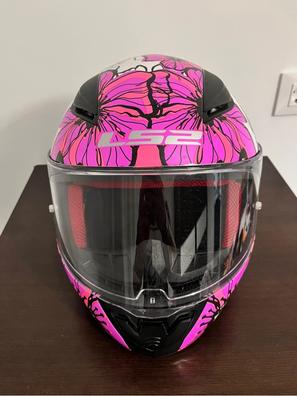 Casco Moto Mujer Ls2 Ff353 Poopies Flores Rosa