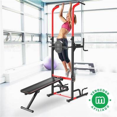  Squat rack Pequeña cama simple para levantamiento de pesas en  el hogar, soporte para barra de fitness, prensa de banco multifuncional,  equipo de ejercicio de oficina, almacenamiento plegable : Deportes y