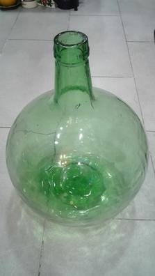 Antigua garrafa o damajuana de vidrio, Cristal y Vidrio