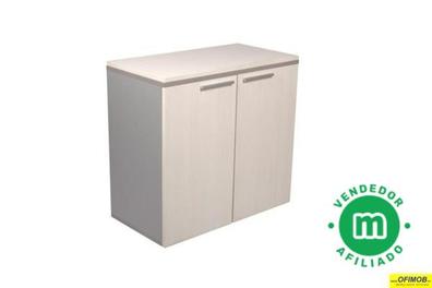 MUEBLE DE BAÑO + ESPEJO ROBLE/BLANCO BRILLO VERONA 80X45X80CM BENOTTI  305086R