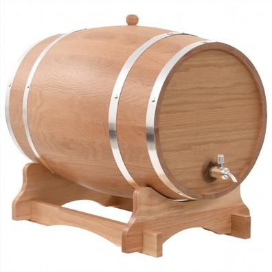 Barril de madera de roble americano de roble de madera de 10L para whisky,  vino, tequila y sin fugas, ideal para regalos