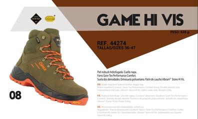 Botas Chiruca Game, con membrana GoreTex y suela Vibram Stone Hi Vis