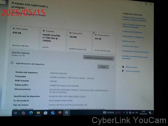 ORDENADOR PENTIUM I7 7700 de segunda mano- Riloop