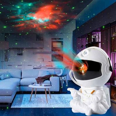 Proyector de estrellas con luces nocturnas de galaxia, proyector de  astronauta con cabeza magnética de rotación de 360°, control remoto, 15