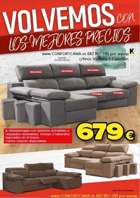 Amanecer Mensurable Artesano Sofas otro mobiliario de segunda mano barato en Castellón Provincia |  Milanuncios