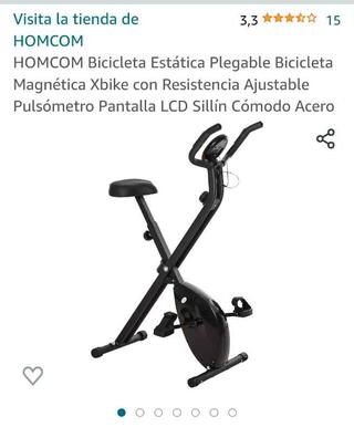 Bicicleta de Spinning - HOMCOM Bicicleta Estática, pantalla LCD