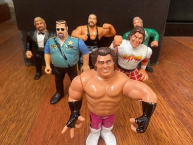 Lote de 7 figuras de colección WWF WWE Titan Wrestling Ring y 7 figuras