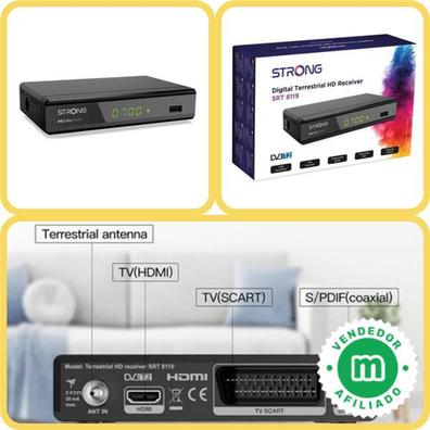 STRONG Sintonizador TDT DVB-T2 HD SRT8119 Euroconector/HDMI/Usb Negro