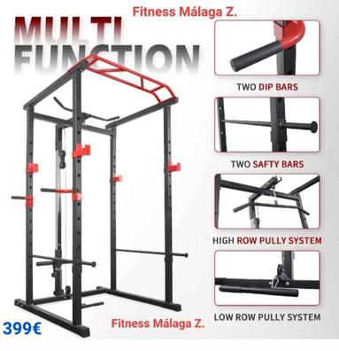 Power Rack Gimnasio Multifuncional Estacion Jaula Gym Barras Color de la  estructura Gris Color del tapizado Negro