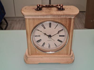 reloj despertador de madera sobremesa con coron - Compra venta en  todocoleccion