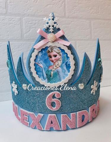 Corona Cumpleaños Frozen.: 19,95 € - Miss Puntadas