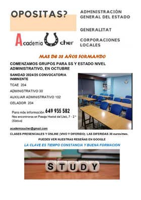 Cursos y clases para preparar oposiciones en Xativa Milanuncios