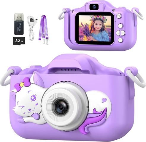 Cámara Compacta Digital Fotos Niños Recargable + Juegos 32g