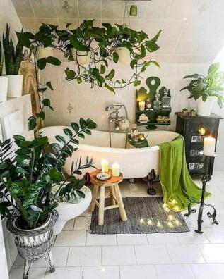 Planta artificial, philodendron monstera plantada en maceta negra sobre  pared rosa, árbol tropical de interior para decoración del hogar y la  oficina.