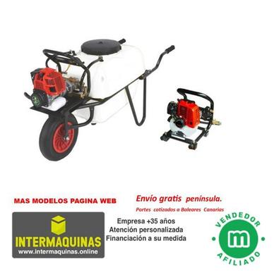 Carretilla sulfatadora 2 ruedas 100 litros eléctrica BJR 20 1 HP •  Intermaquinas