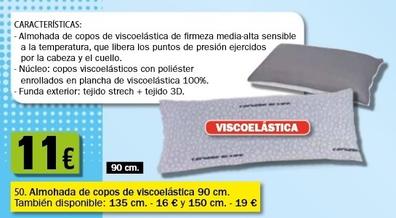 ALMOHADA VISCO FARMA CARBONO 135 CM