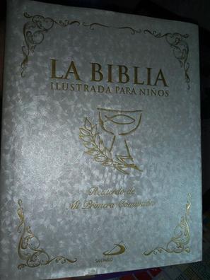 Mi Primera Biblia libro miniatura con atril de madera, ilustrada