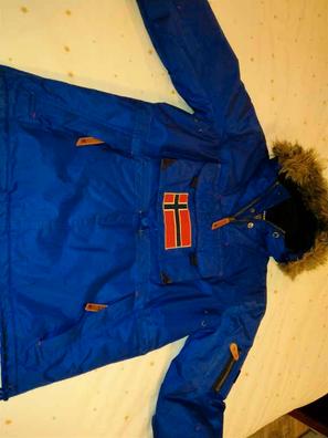 Parka mujer blanco cuello con capucha con cremallera Geographical Norway