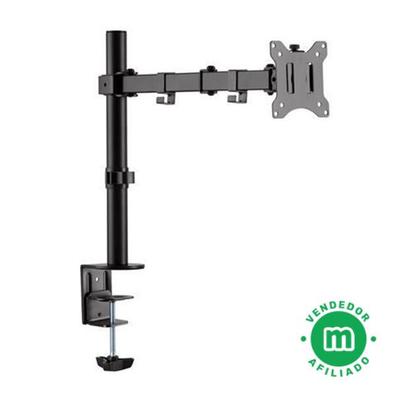 BONTEC Soporte de escritorio para monitor dual para pantallas de 13 a 32  pulgadas, soporte ergonómico de brazo de resorte de gas con gestión de