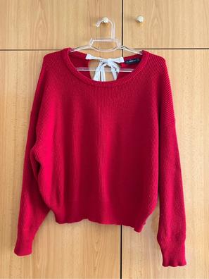Sweaters Sueter Rojo Mujer Zara Zara Basic Zara Jersey Basico Zara