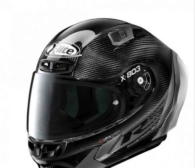 Casco moto negro discount mate visera negra