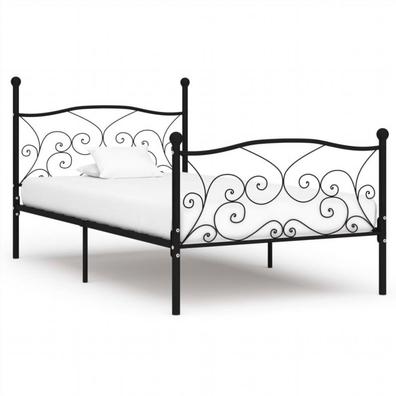 4 patas para cama/somier en acero H. 25 cm 30x30 color negro con