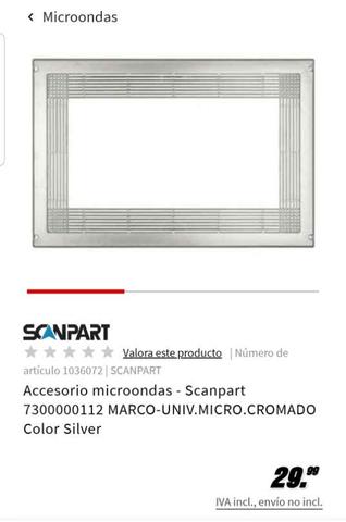 Accesorio microondas  Scanpart 7300000112 MARCO-UNIV.MICRO.CROMADO Color  Silver