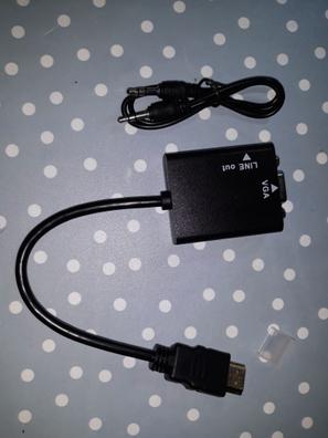 Adaptador VGA (macho) a HDMI (hembra) con salida de Audio 3.5mm y  Alimentación USB - Cyan Technologies