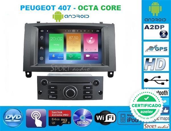 Radio GPS pantalla para Peugeot 407 Android