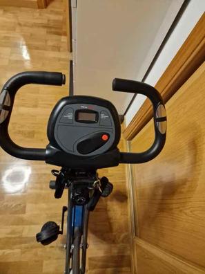 Bicicleta estática plegable con contador de pulsos y pantalla LCD de altura  y resistencia regulables negra Homcom