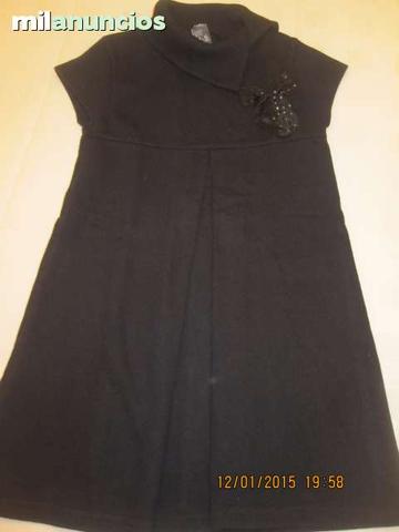 Vestido negro con cuello de camisa hot sale