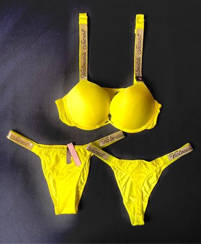 90B: Conjunto Victoria's Secret rosa brillantes de segunda mano