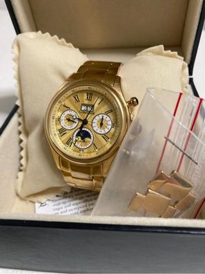 Reloj de Cuarzo LANSCOTTE Symbol Chronograph Dorado con estuche de segunda  mano