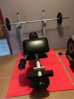 Banco Musculación Vidaxl Con Soporte Pesas, Pesas Y Mancuernas 30,5 Kg -  Banco De Entrenamiento