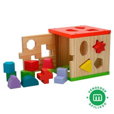 Construcciones para niños torre de madera 52 piezas Woomax, Juego