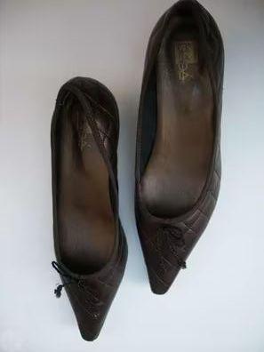 Zapatos bailarina tacon Louis Vuitton rojo 40 de segunda mano por