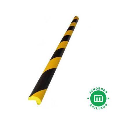 Protector de estacionamiento de 2 columnas para esquinas de garaje, color  negro/amarillo