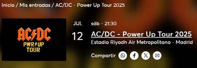 Milanuncios - Entrada AC/DC Power Up Tour 2025