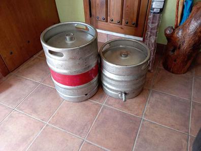 Barril de madera, barriles de whisky, barrica de roble, barriles de vino de  pino con grifo, tapón y soporte de madera, perfecto para cerveza whisky o