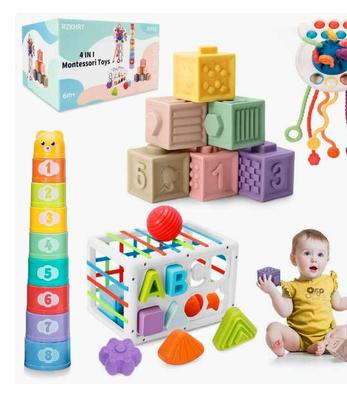 Juguete Montessori 1 2 3 años, 6 En 1 Juegos Educativos de Madera para  Bebés Niños Niñas 10 Meses+, Cubo de Actividades de Mesa, Juegos  Clasificación, Regalo Original Bebe 1 Año de Cumpleaños Navidad