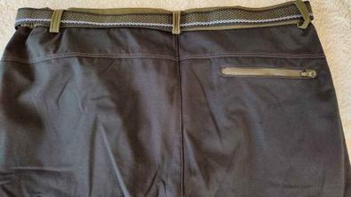 Pantalones de senderismo para hombre con cinturón, pantalones impermeables  para exteriores de secado rápido (gris, 42 ancho x 32 largo)