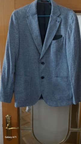 Milanuncios - Blazer cuadrícula azul claro swits imc