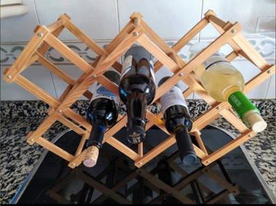 Mueble botellero vertical MENCIA de madera para 10 botellas