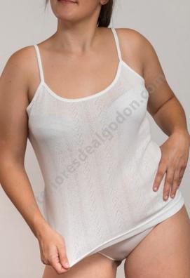 Camiseta transparente interior mujer color carne Moda y complementos de  segunda mano barata