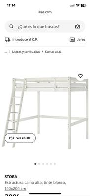 STORÅ estructura cama alta, tinte blanco, 140x200 cm - IKEA