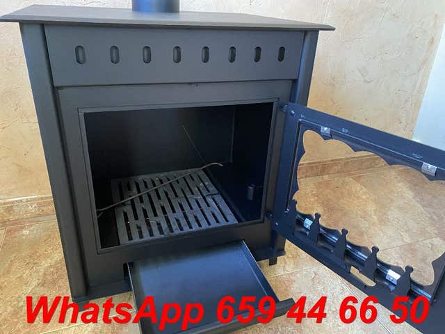 Milanuncios - Estufa de leña de 58 X 53 x 48 tubo 120m